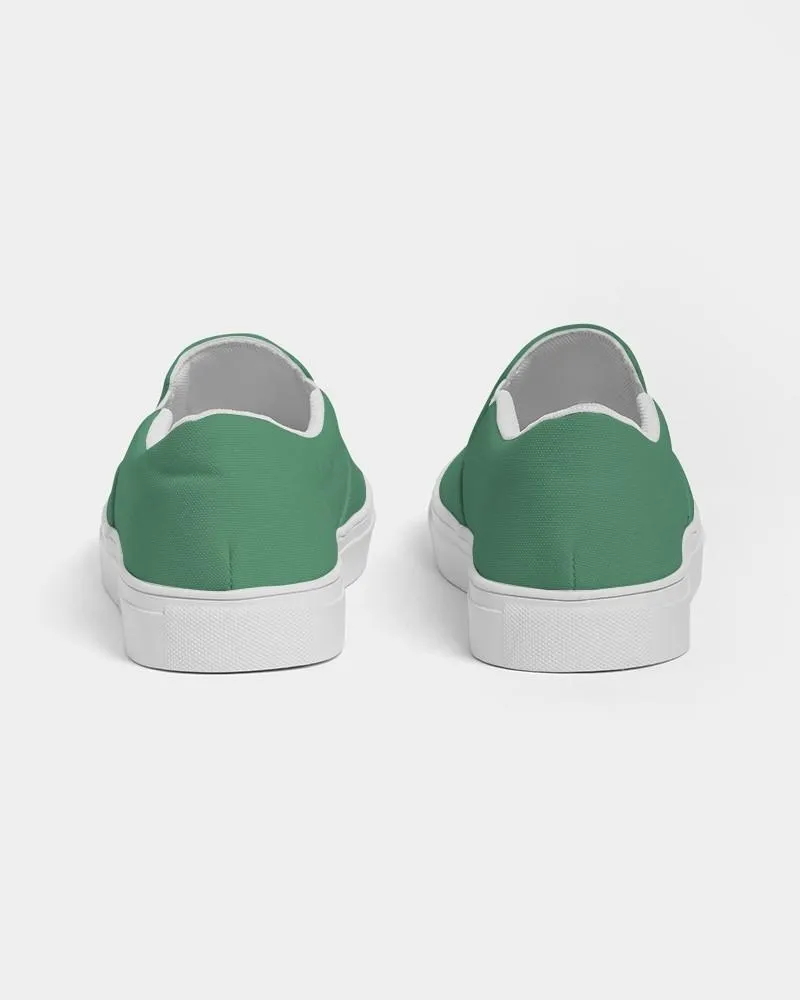 Shaded Pastel Green Slip-On Canvas Sneakers | Women's | C60M0Y60K30