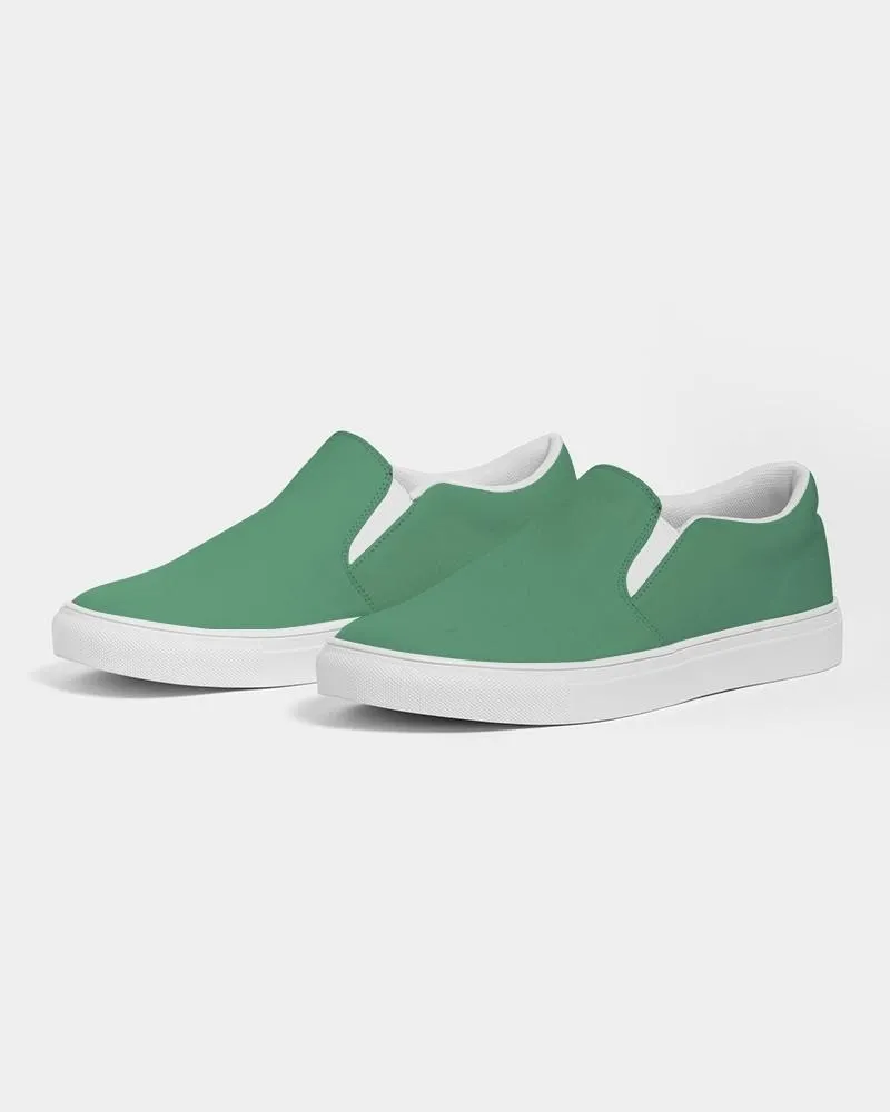 Shaded Pastel Green Slip-On Canvas Sneakers | Women's | C60M0Y60K30