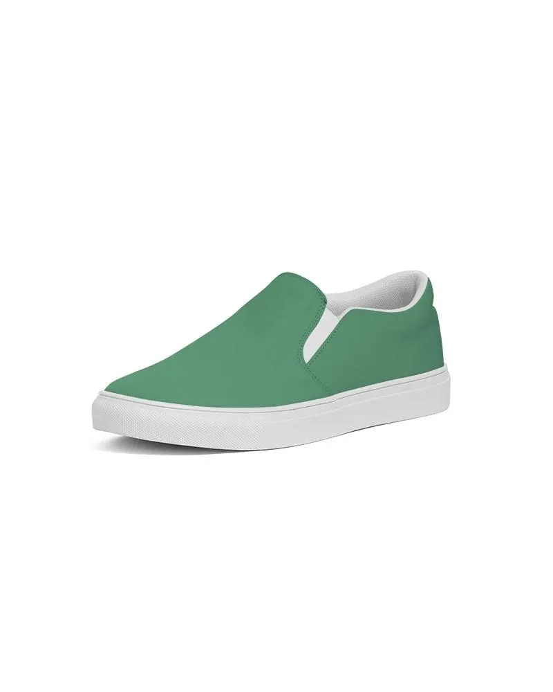 Shaded Pastel Green Slip-On Canvas Sneakers | Women's | C60M0Y60K30