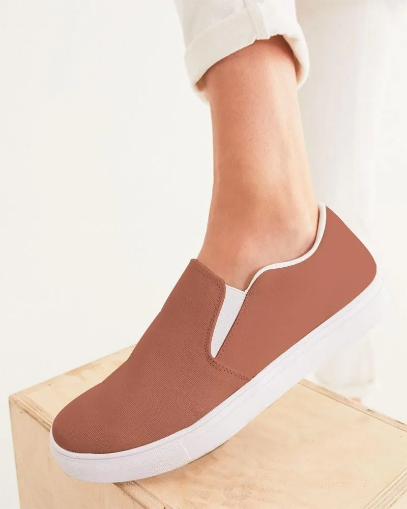 Shaded Pastel Red Slip-On Canvas Sneakers | Women's | C0M60Y60K30