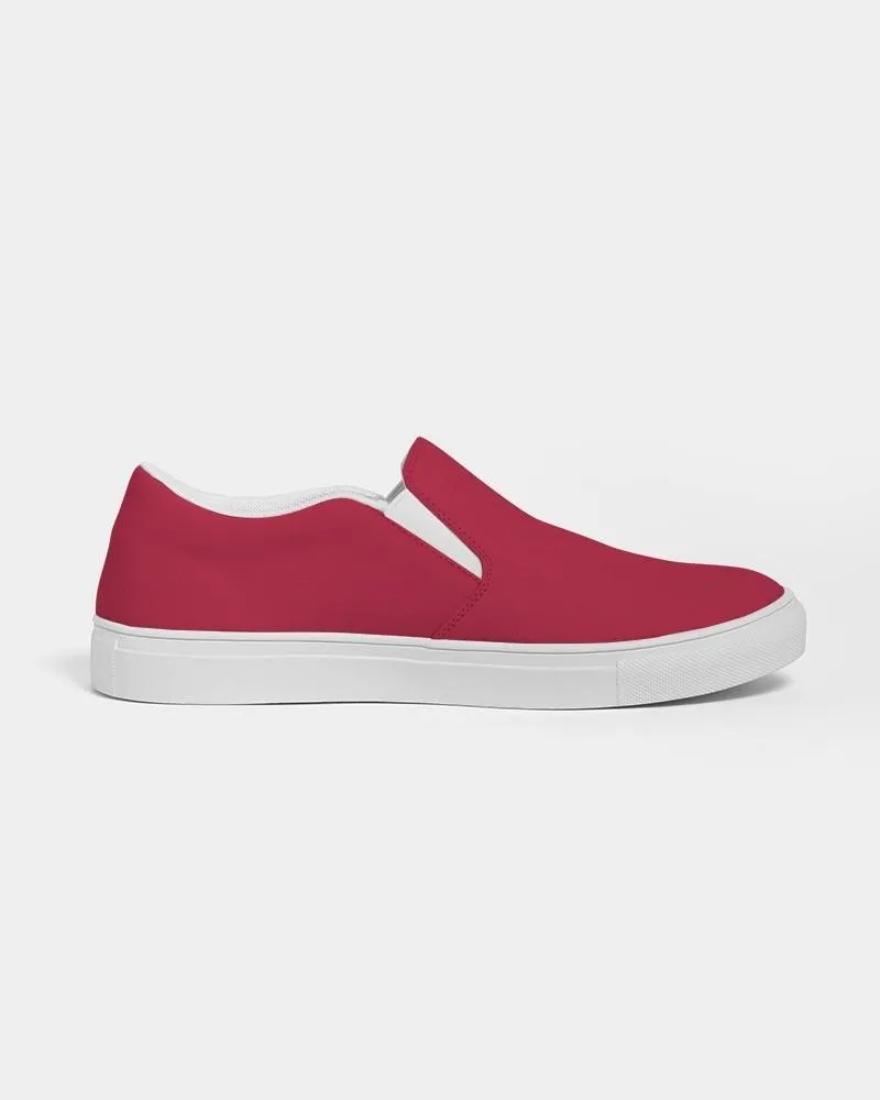 Shaded Red Slip-On Canvas Sneakers | Women's | C0M100Y75K30