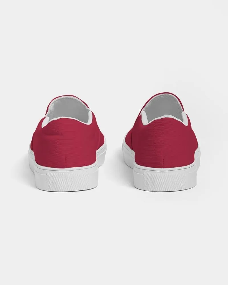 Shaded Red Slip-On Canvas Sneakers | Women's | C0M100Y75K30