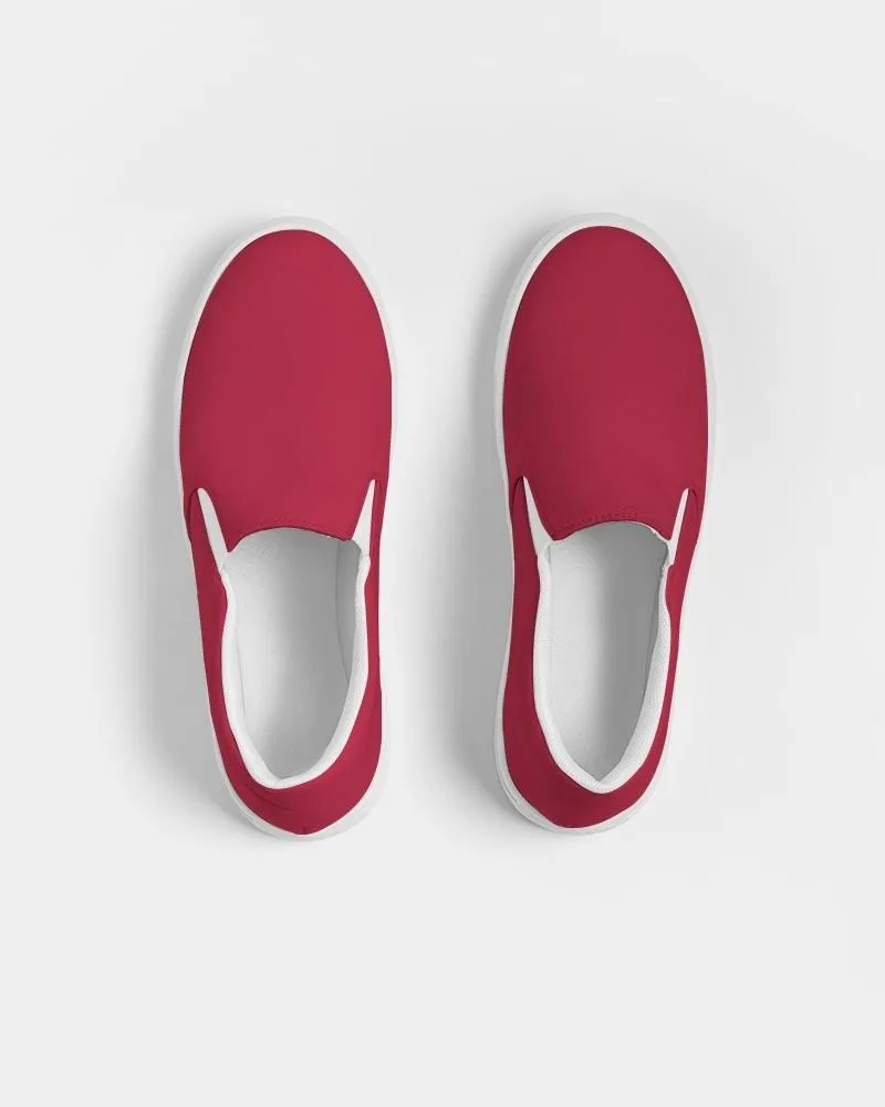 Shaded Red Slip-On Canvas Sneakers | Women's | C0M100Y75K30