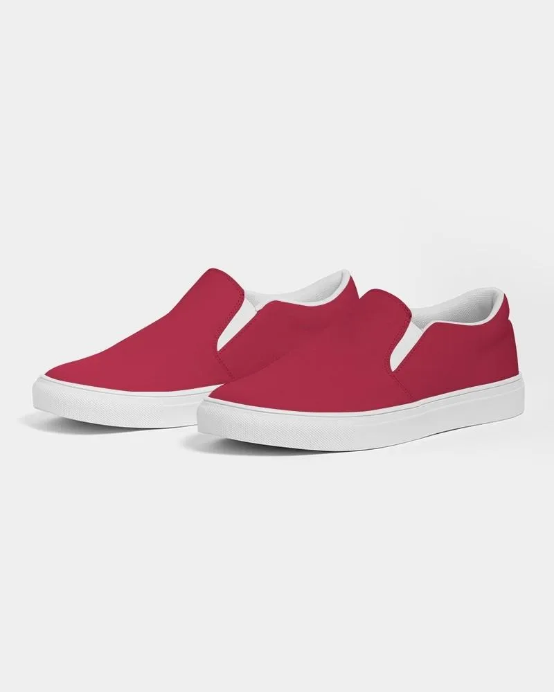 Shaded Red Slip-On Canvas Sneakers | Women's | C0M100Y75K30