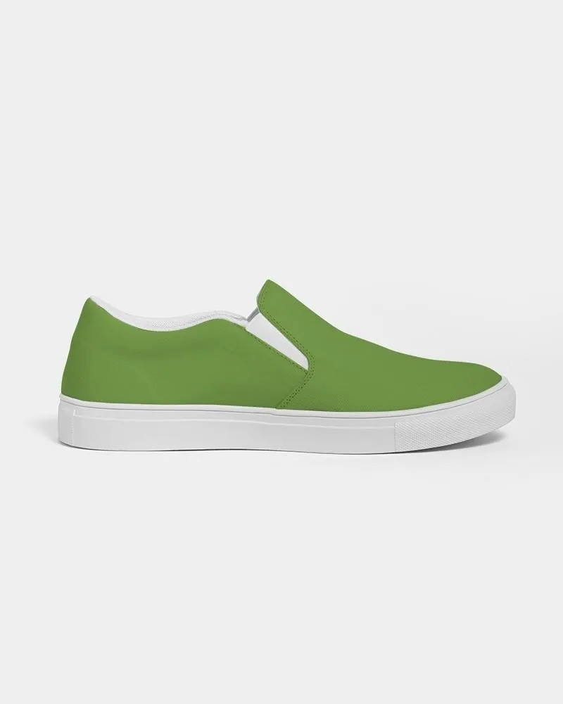 Shaded Warm Green Slip-On Canvas Sneakers | Women's | C50M0Y100K30