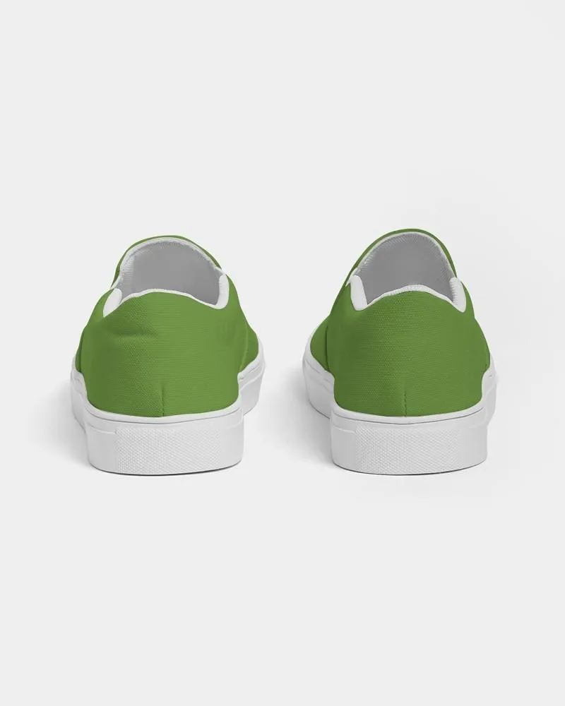 Shaded Warm Green Slip-On Canvas Sneakers | Women's | C50M0Y100K30