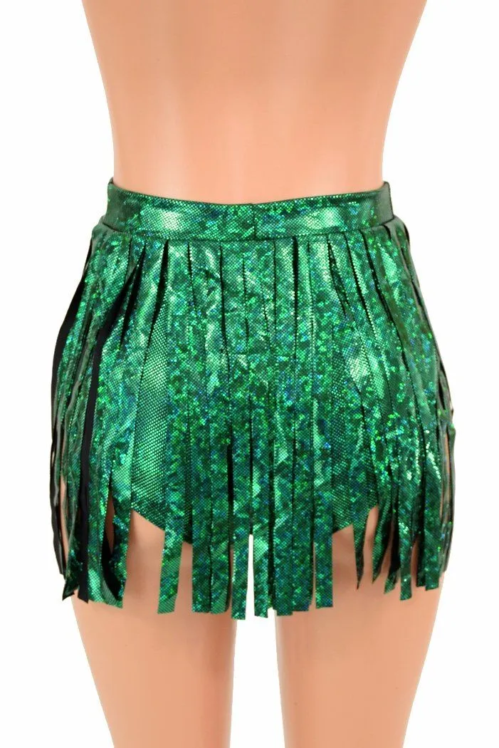 Siren Gladiator Shorts in Green Kaleidoscope