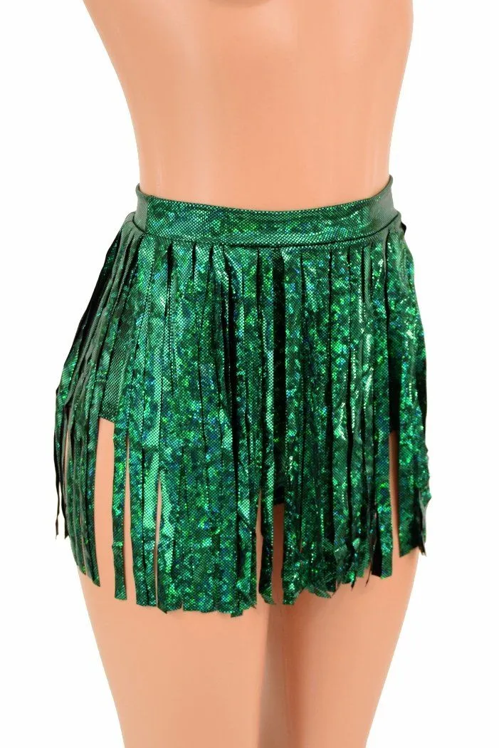 Siren Gladiator Shorts in Green Kaleidoscope