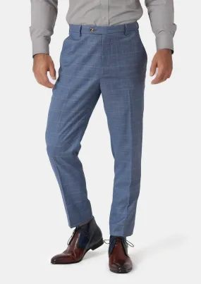 Sky Blue Windowpane Pants