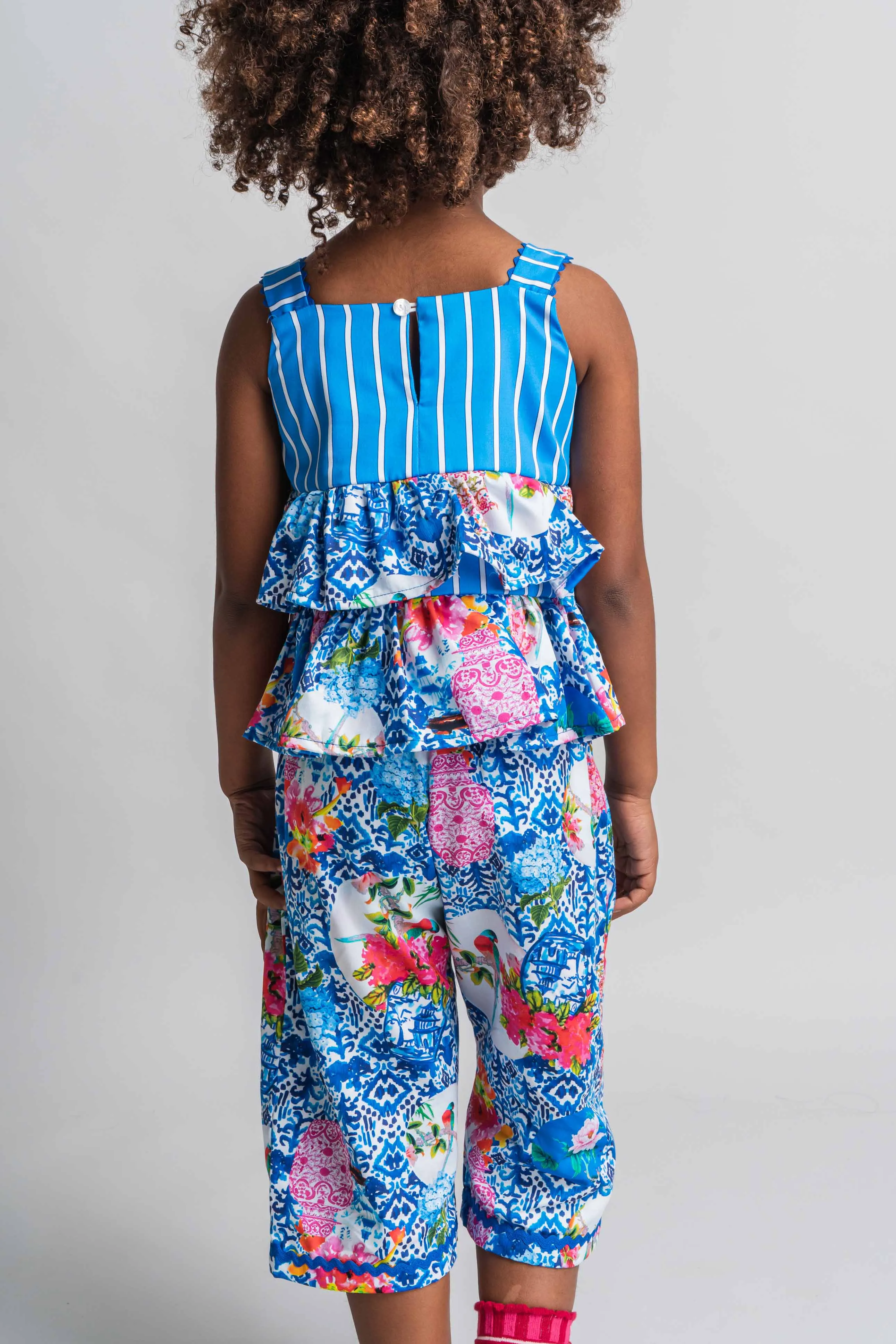 SS21 Rosalita Girls Waterway Blue Floral Set