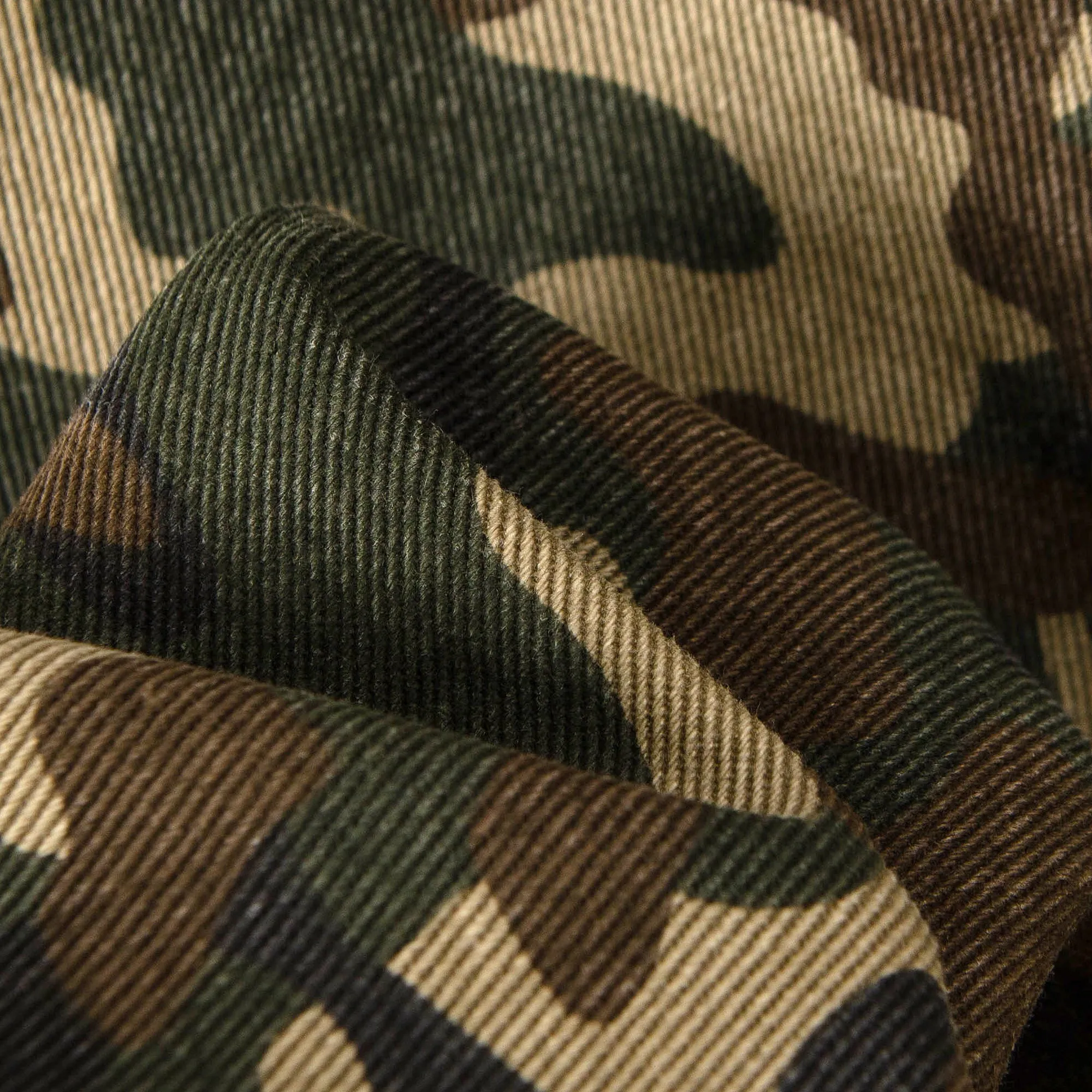 Stitched Camouflage Straight Denim Pants