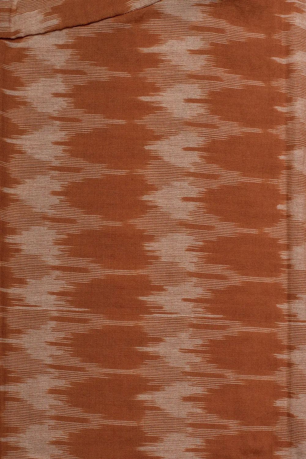 Tawny Brown Patterned Ikat Stitched Pant