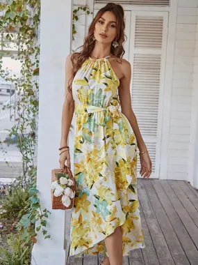 Yellow Floral Dress